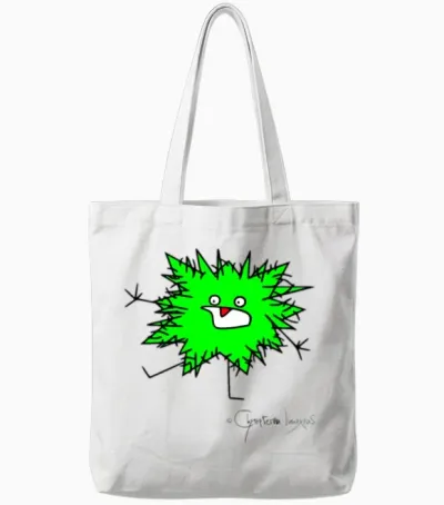 Woolly Beastie Freaks Out - Bestiolus Cerritus Tote Bags - White