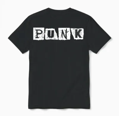 Punk Rock Alternative Musik Retro Distressed Typografie Unisex T-Shirt - Black