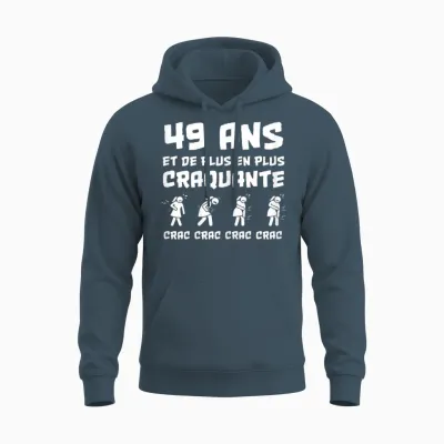 Cadeau Anniversaire Femme 49 Ans Humour Craquante Drôle Unisex Hoodie - Dark Heather