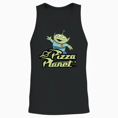 Disney Pixar Toy Story Alien Pizza Planet Classic Unisex Tank Top - Black