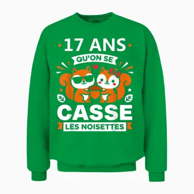 Humour 17 Ans Mariage Drole Anniversaire Couple 17 Ans Unisex Sweatshirt - Irish Green