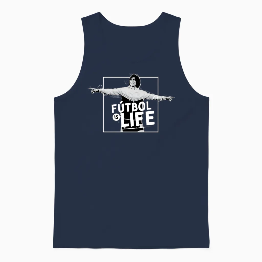Ted Lasso Fútbol Is Life with Dani Rojas Unisex Tank Top in Navy
