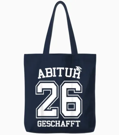Abitur 2026 Geschafft Abi Ak 2026 Tote Bags - Navy