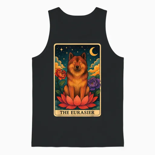 Le Tarot Eurasier Unisex Tank Top - Black