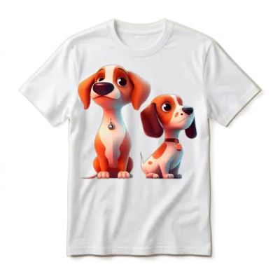 Cute Dog Unisex T-Shirt - White