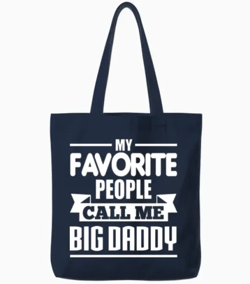 Big Daddy Dad Gift Tote Bags in Navy