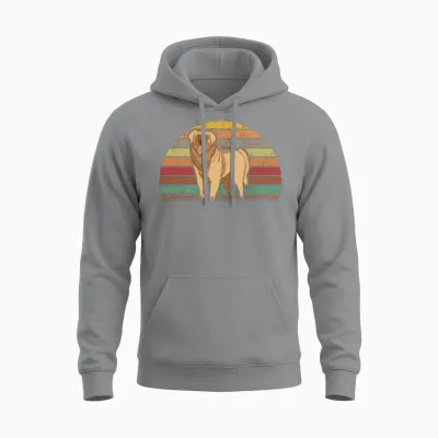 Leonberger Retro Unisex Hoodie - Sport Grey