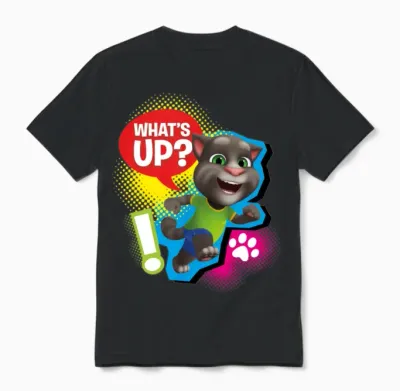 Talking Tom What´s Up? Unisex T-Shirt - Black