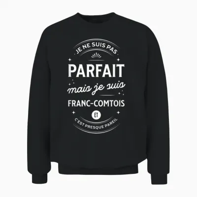 Franc-Comtois Gift Idea Humour Franche-Comté France T-Shirt, Black, S Unisex Sweatshirt - Black