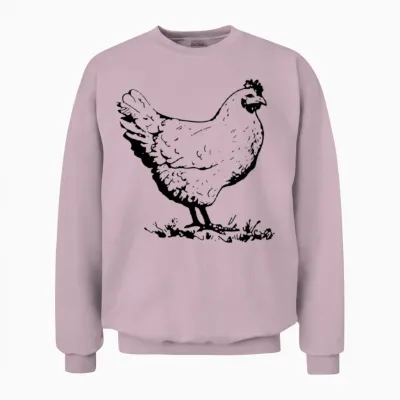 Chicken Funny Unisex Sweatshirt - Light Pink