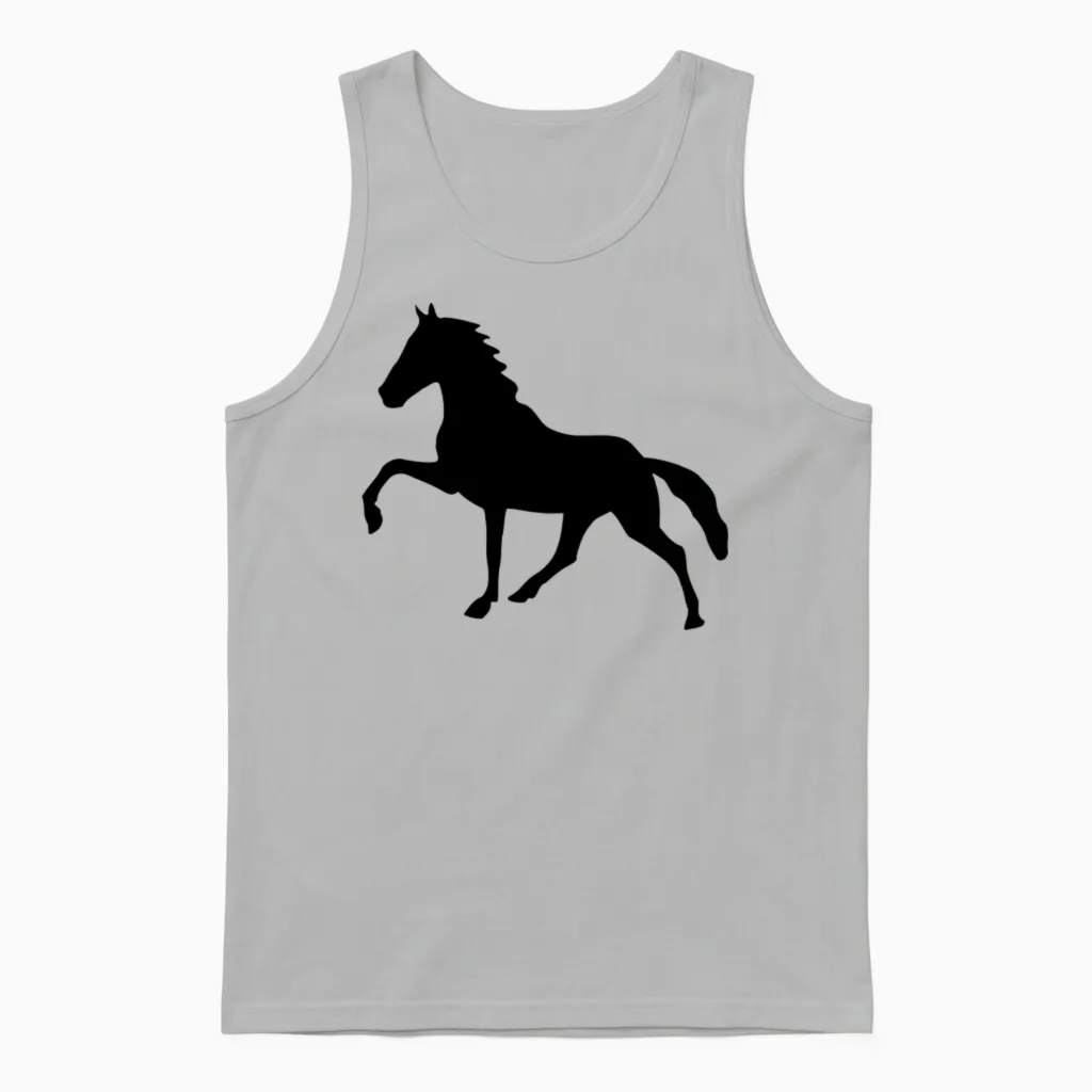 High Stepping Horse Lovers Gift Unisex Tank Top in Ash