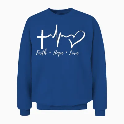 Faith Hope Love Unisex Sweatshirt - Royal