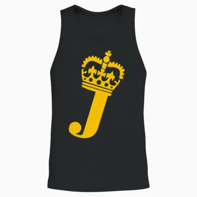 Crown - J – Name Unisex Tank Top - Black