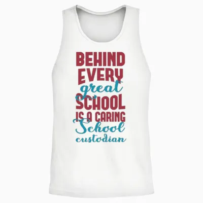 School Custodian Funny Unisex Tank Top - White