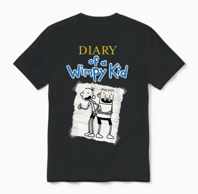 Diary of a Wimpy Kid Best Friends Sketch with Logo Funny Unisex T-Shirt - Black