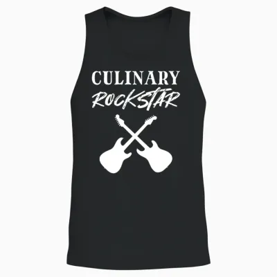 Culinary Rockstar Music Lover Gift Unisex Tank Top - Black