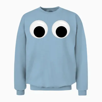 Googly Eyes Unisex Sweatshirt - Light Blue