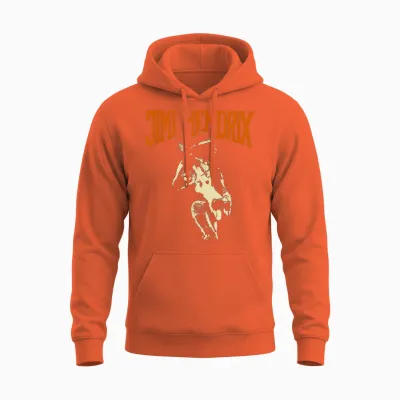 Jimi Hendrix Gitarre Unisex Hoodie - Orange