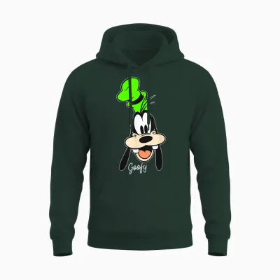 Disney Mickey and Friends Goofy Big Face Vintage Portrait Unisex Hoodie - Forest