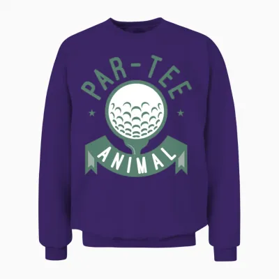 Partee Animal Retro Unisex Sweatshirt - Purple