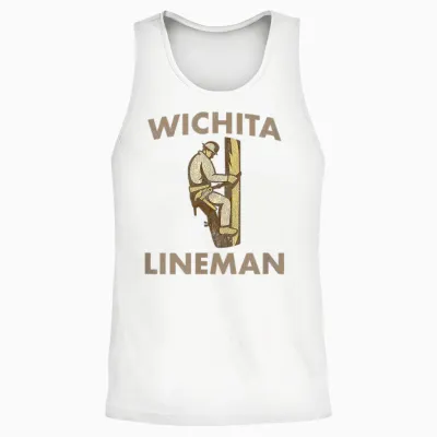 Lyriclyfe - Sweatshirt - Wichita Lineman Unisex Tank Top - White