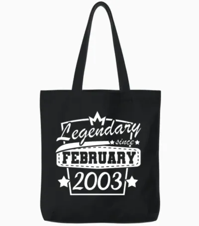 February 2003 Retro Tote Bags - Black