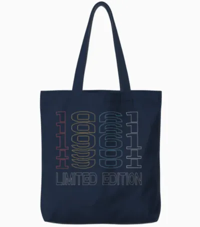 Limited Edition 1961 Birthday 1961 Vintage Retro Tote Bags - Navy