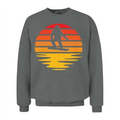 Snowboarding Retro Unisex Sweatshirt - Graphite Heather
