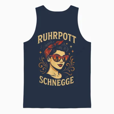 Ruhrpott Schnegge - Ruhrpottkind Kohlenkind Unisex Tank Top - Navy