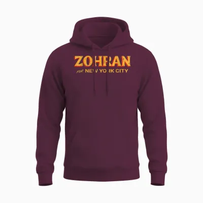 Zohran Mamdani Unisex Hoodie - Maroon