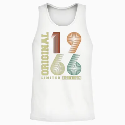 Vintage 1966 Birthday 60 Years Gift for Men Women Unisex Tank Top - White