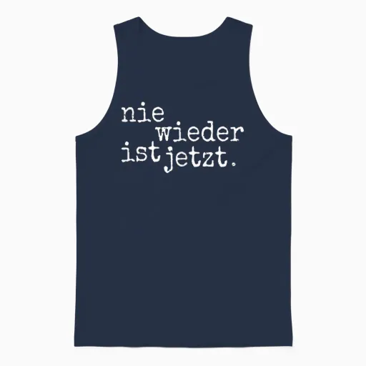 #niewiederistjetzt | Nie Wieder Ist Jetzt | Anti-Fascism Unisex Tank Top - Navy