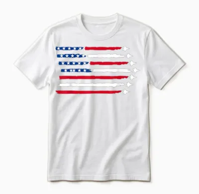 Us American Flag Fighter Jets Patriotic Usa 4th of July Unisex T-Shirt - White