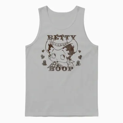 Betty Boop Cowgirl Papl1950 Unisex Tank Top - Ash