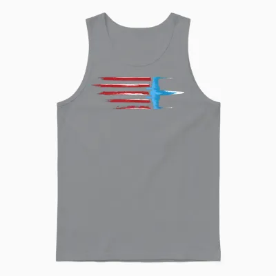 Star Wars Rebel X-Wing Fighter Red White & Blue Usa America Unisex Tank Top - Sport Grey