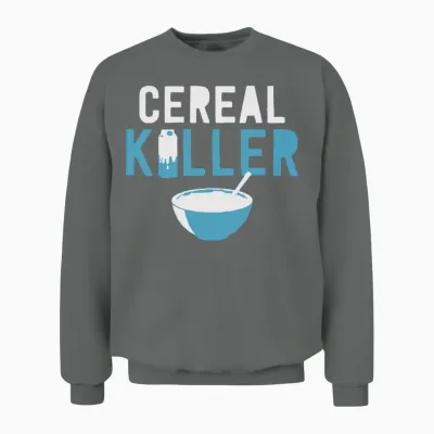 Cereal Killer Funny Unisex Sweatshirt - Graphite Heather