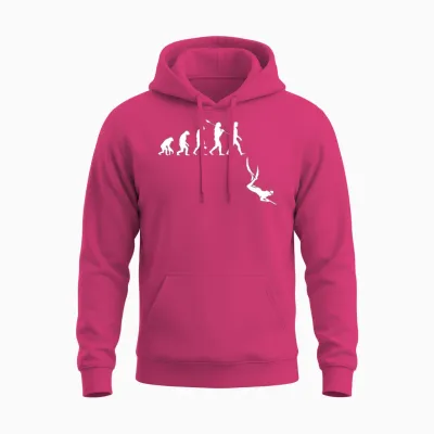 Spearfishing Evolution, Spear Fishing Unisex Hoodie - Heliconia