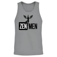Zen Men Retro Unisex Tank Top - Sport Grey – 2