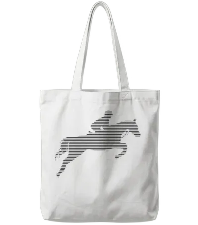 Ride Horses Tote Bags - White