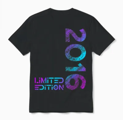 Kids 8th Birthday Limited Edition Vintage 2016 Boy Girl T-Shirt, Black Unisex T-Shirt - Black