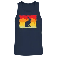 Rabbit Retro Unisex Tank Top - Navy – 2