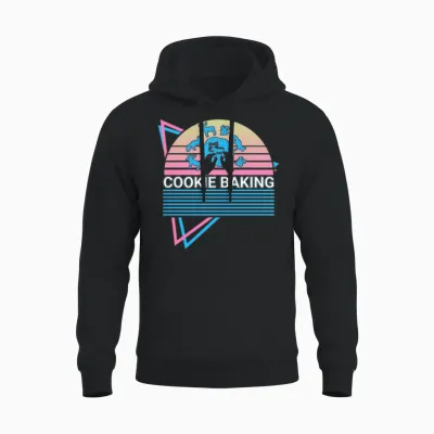 Cookie Baking Baker Retro Unisex Hoodie - Black