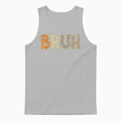 Bruh Meme Wild Safari Squad Zookeeper Funny Animals Wildlife Unisex Tank Top - Ash