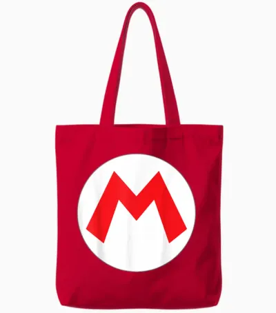 Nintendo Super Mario Icon Costume Tote Bags - Red