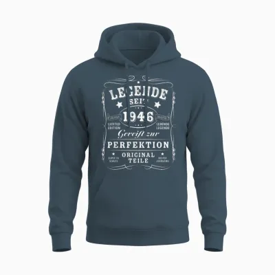 1946 Birthday Man 80th Decoration Funny 80s 80th Birthday Unisex Hoodie - Dark Heather