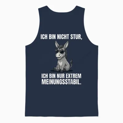 Ich Bin Nicht Stur Extrem Meinungsstabil Esel Unisex Tank Top - Navy