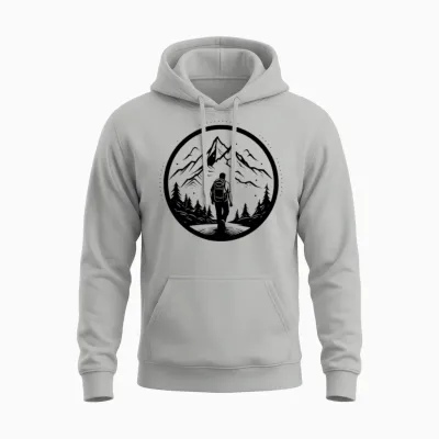 Hiking Unisex Hoodie - Ash
