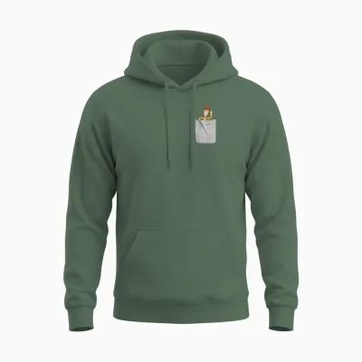 Disney Pixar Toy Story Sheriff Woody Mini Pocket Icon Unisex Hoodie - Military Green