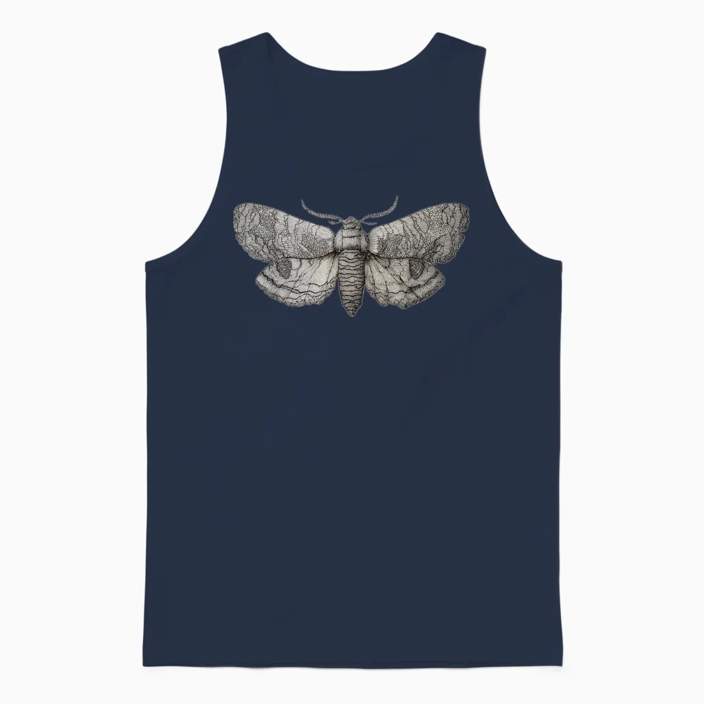Butterfly Insects Vintage Unisex Tank Top in Navy
