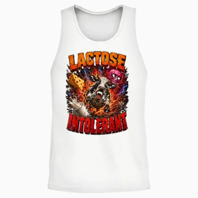 Milch Lustiges Laktose Intolerant Meme Unisex Tank Top - White